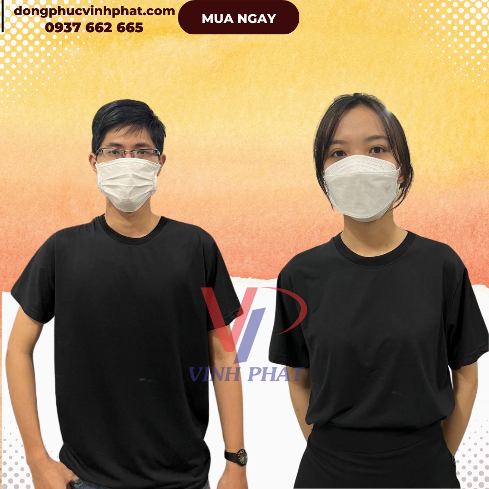 Áo Thun Trơn Nam Nữ Cổ Tròn Tay Ngắn Basic Trẻ Trung Vải Cotton Mịn Co Giãn Thoáng Mát - Hình Thật