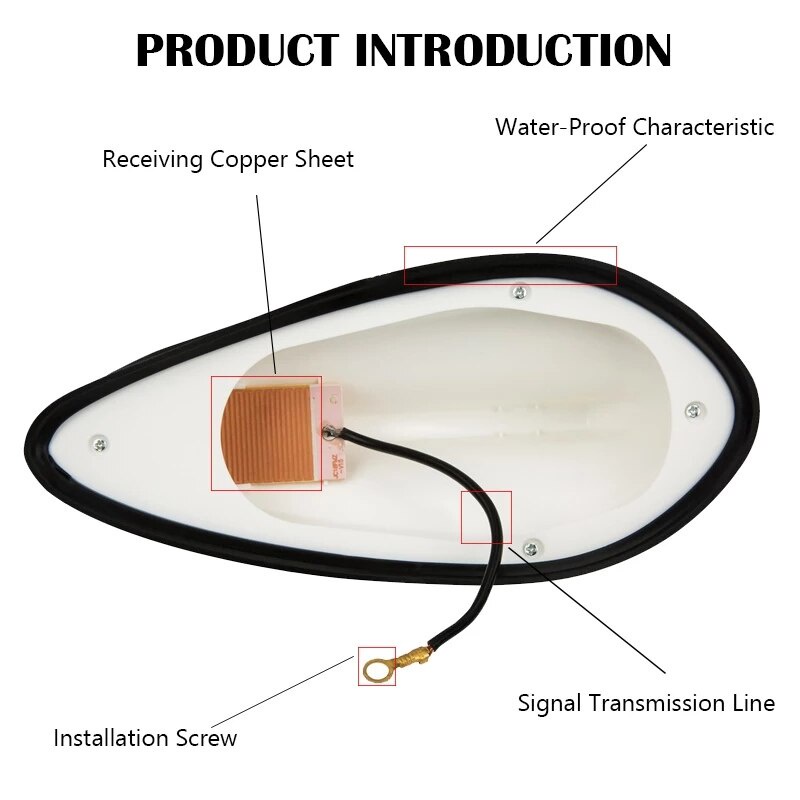 Ăng Ten Tín Hiệu Radio FM Hình Vây Cá Mập Gắn Nóc Xe Hơi BMW Swift 3 Ford