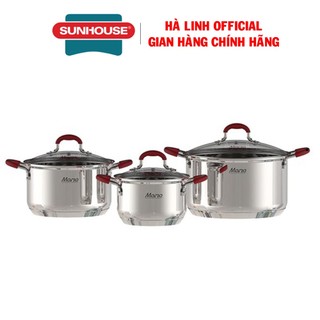 Bộ nồi inox 5 đáy sunhouse mama shg2503msd