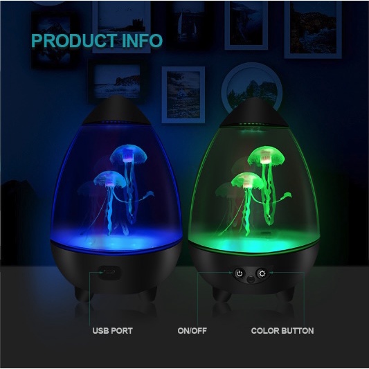 Đèn Ngủ Co Sứa Hiệu Ứng Led RGB 3D | BigBuy360 - bigbuy360.vn