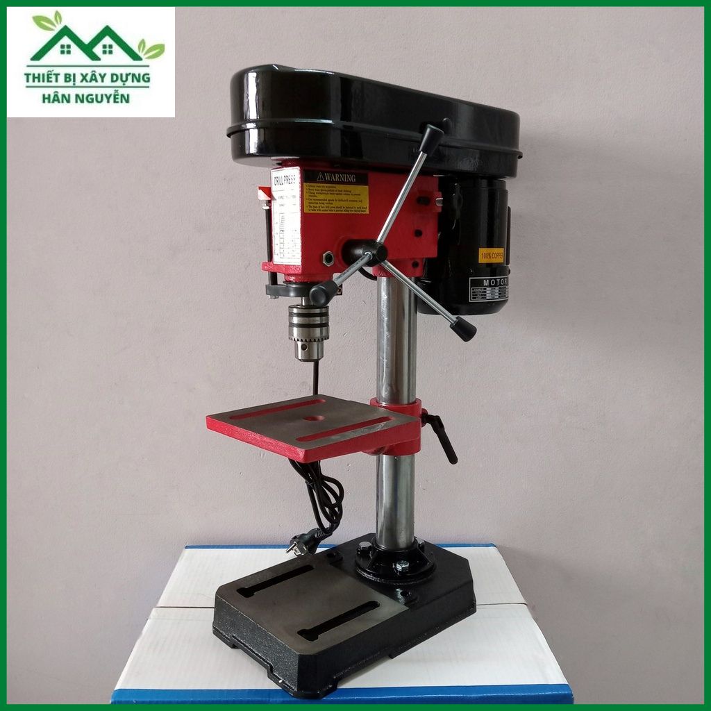Máy khoan bàn 6 tấc đầu kẹp 13mm 100% dây đồng,khoan bàn mini cao 60cm