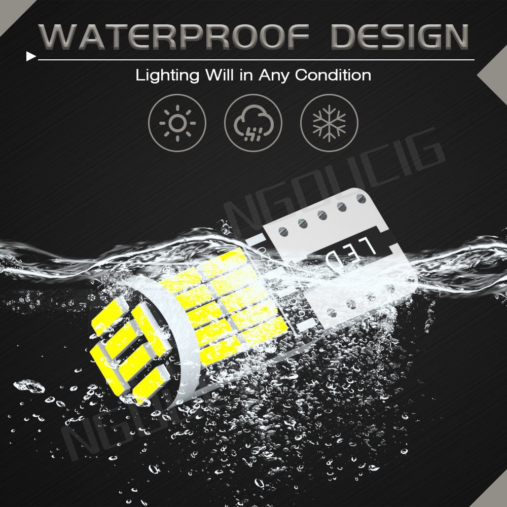 Bóng Đèn LED T10 W5W WY5W 194 168 501 Ánh Sáng Trắng Chất Lượng Cao Cho Xe Mô Tô