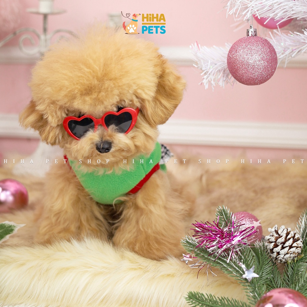 Quần Áo Noel Cho Chó Mèo Quần Áo Thú Cưng Vải Lông Cáo Ấm Áp Mùa Đông Xuân Thiết Kế Cao Cấp Hiha Pets.