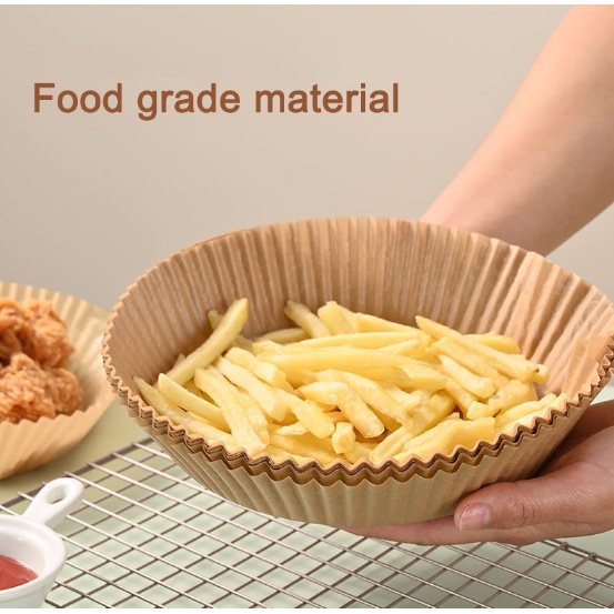 Set 50 Miếng Giấy Lót Nồi Chiên Hình Khuôn Bánh - Giảm Thiểu Tối Đa Dầu Mỡ Bám Vào Nồi Chiên