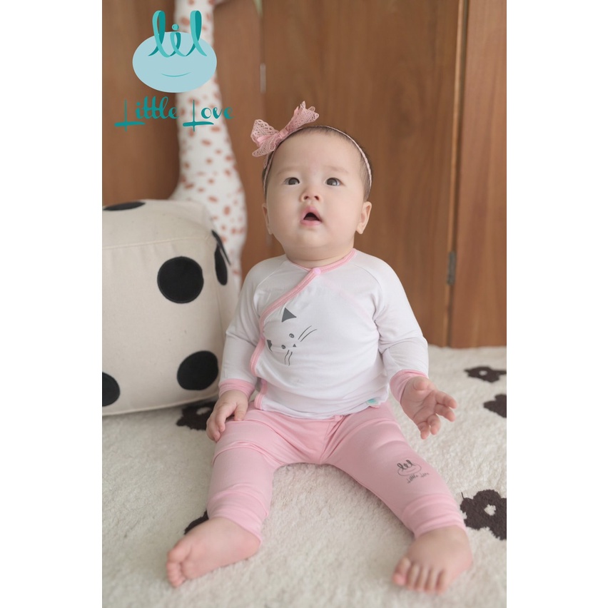 LDT960/970/LBD220. BỘ BODY/CÀI LỆCH/CÀI THẲNG sơ sinh Lil Little Love vải smoothy mỏng mát hoạ tiết hình MẪU MỚI