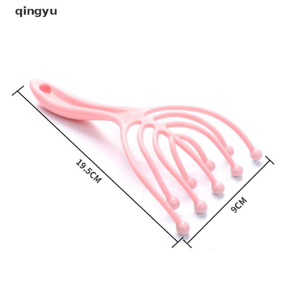 Qingyu Lược Mát Xa Đầu Chín Móng Vuốt Giúp Thư Giãn Da Đầu Sâu Mát Xa Hạt Cho Spa