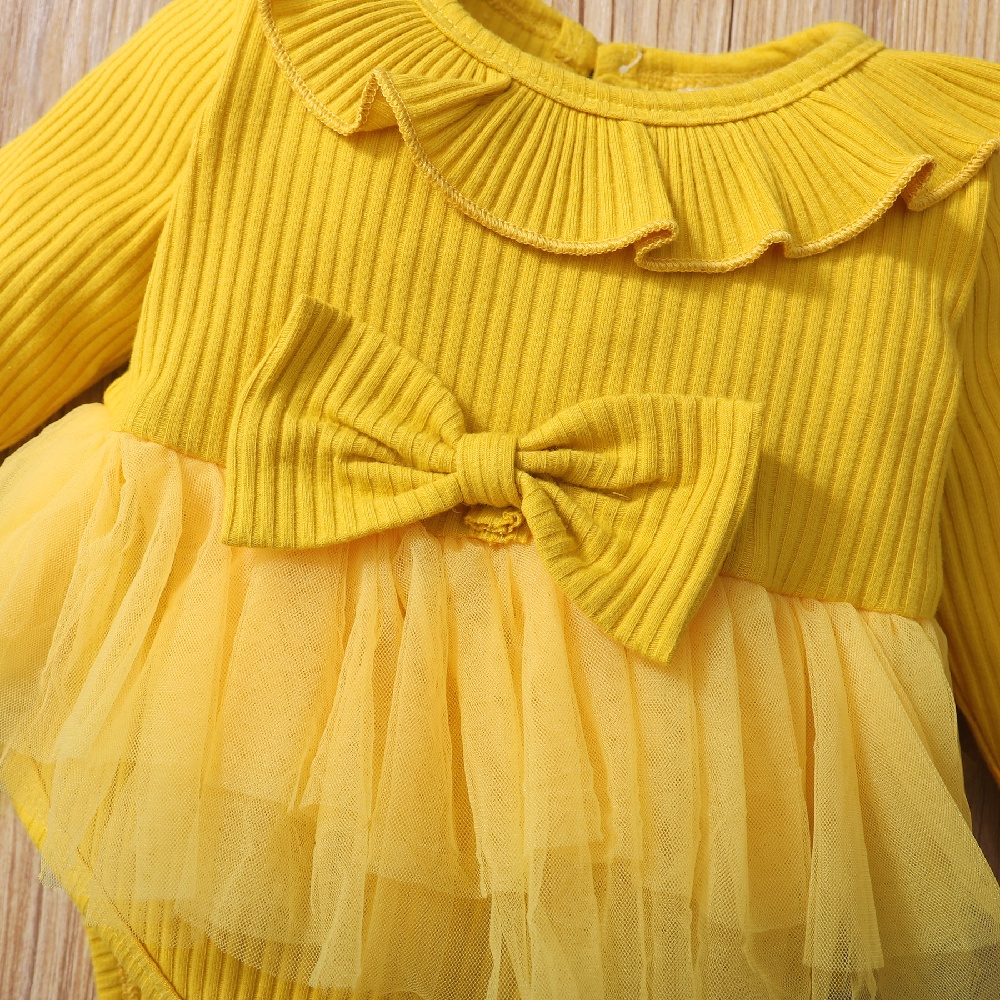 Áo liền quần MIKRDOO vải cotton tuyn tay dài dễ thương cho bé sơ sinh