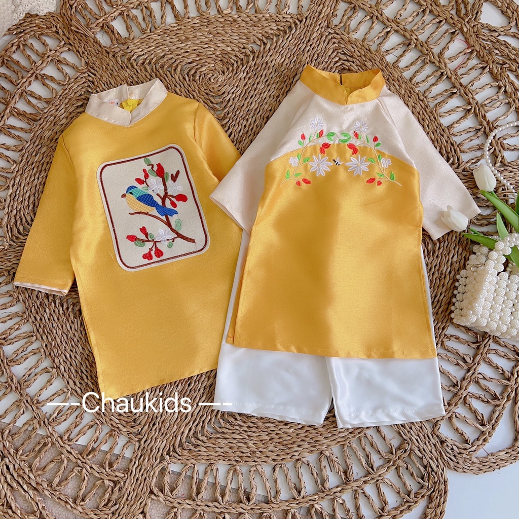 SALE ÁO DÀI CHO BÉ TRAI BÉ GÁI SIZE 10-18KG(ADCH)