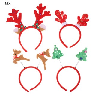 Băng đô cài tóc hình tuần lộc / cây thông / ông già noel mingxuan2