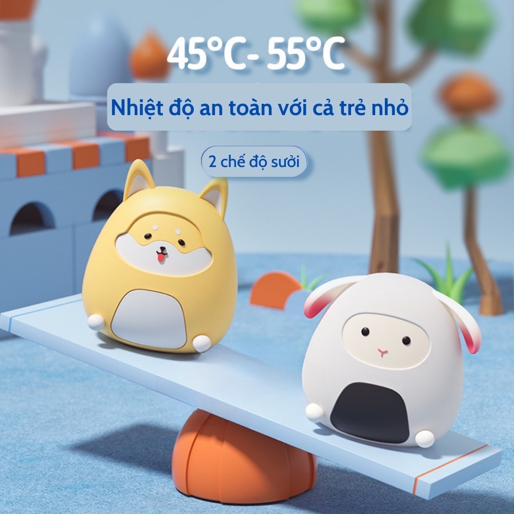 Máy sưởi mini cầm tay kiêm Sạc dự phòng dung tích lớn 6000mAh, máy sưởi mini đa năng