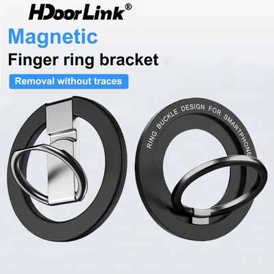 HdoorLink Đa Năng Từ Nhẫn Giá Đỡ Điện Thoại Siêu Mỏng Có Thể Điều Chỉnh Từ Tính Nhẫn Đứng Cho Điện Thoại 14 13 12 Vòng Nam Châm Khóa Tay Cầm
