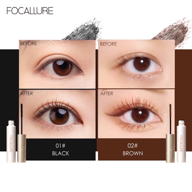 Mascara Focallure Longlash Đầu Cọ 3mm Chuốt Mi Dài Và Cong 6g FA169