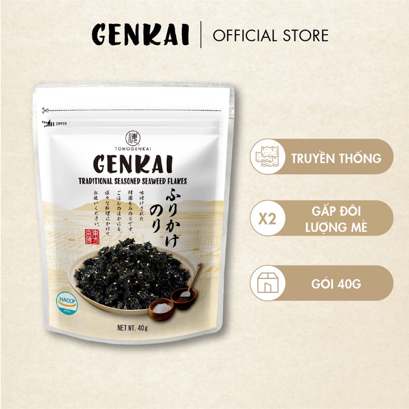 [Thùng] 24 gói Rong Biển Trộn Cơm GENKAI Truyền thống 50g