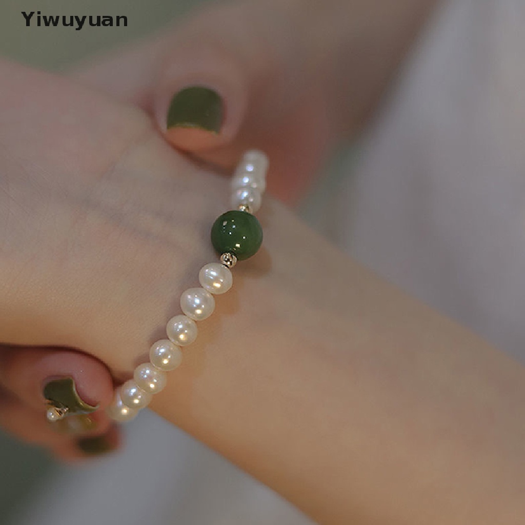 < Yiwuyuan > Vòng Tay Chuỗi Hạt Ngọc Trai Tự Nhiên Thời Trang Lãng Mạn Có Thể Điều Chỉnh Làm Quà Tặng Trang Sức Đám Cưới