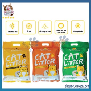 Cát vệ sinh cho mèo 5l 4kg vón cục, khử mùi cực tốt, tiết kiệm