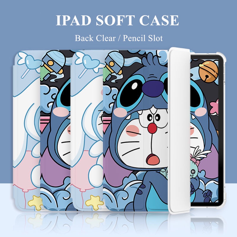 Ốp Máy Tính Bảng Mềm Họa Tiết Hoạt Hình Doraemon Cho iPad Gen10 7 / 8 / 9 Air4 / Air5 Pro11 "Pro12.9" 2022 Air1 / Air2 / Gen5 / 6