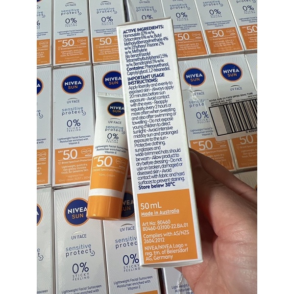 Kem chống nắng bảo vệ da nhạy cảm Nivea Sun SPF 50+ Sensitive Protect Lotion 50ml