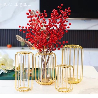 Bình hoa thủy tinh, lọ cắm hoa lõi thủy tinh trang trí decor sang trọng