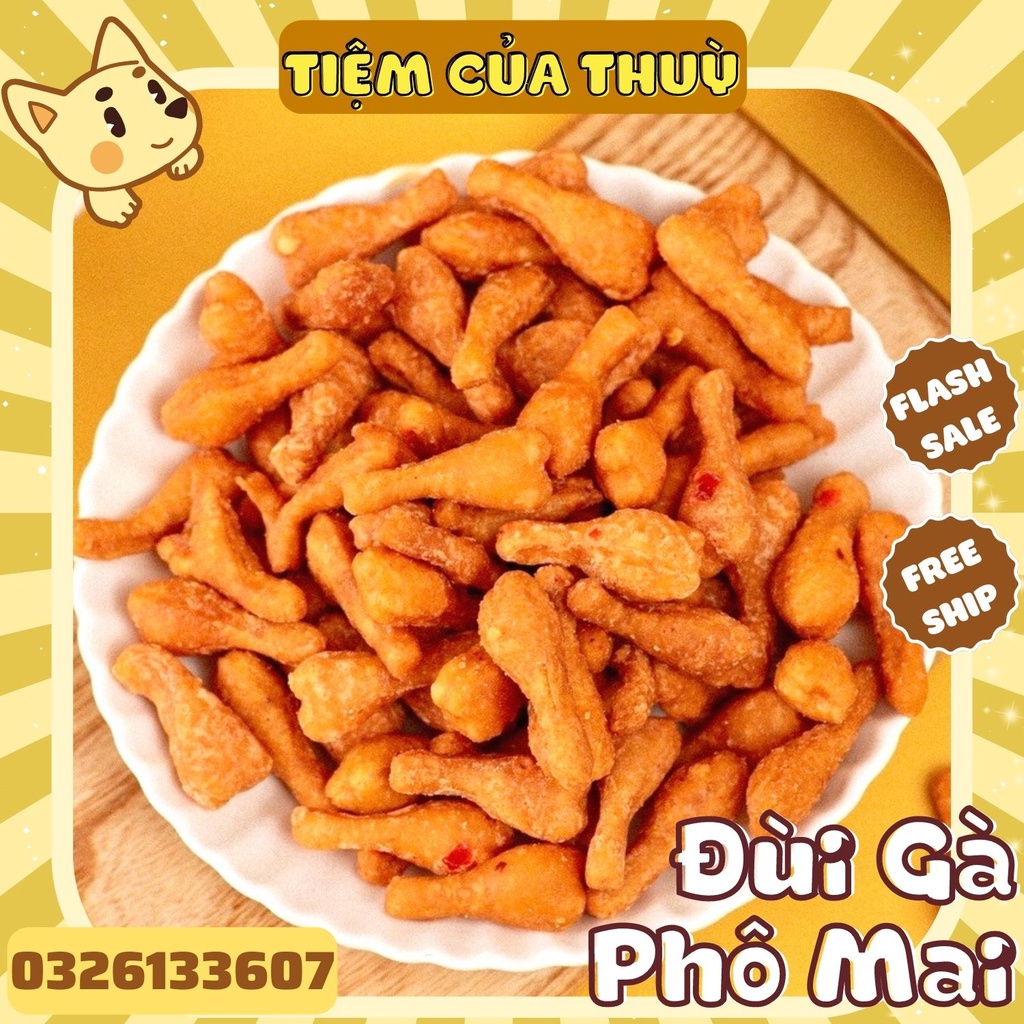 500G Đùi Gà Sấy Phô Mai, Bánh Quẩy Đùi Gà Phô Mai Giòn Tan Thơm Ngon, đồ ăn vặt, đồ 1k