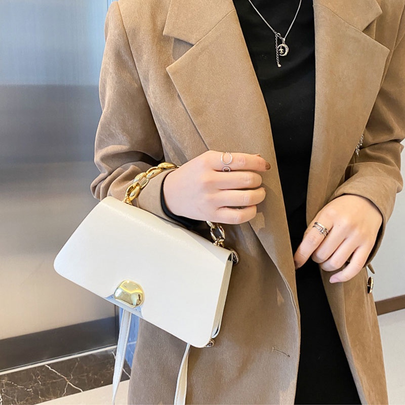 Mischa Túi Đeo Vai Da PU Màu Trơn Phong Cách Phương Tây Thời Trang Cho Nữ