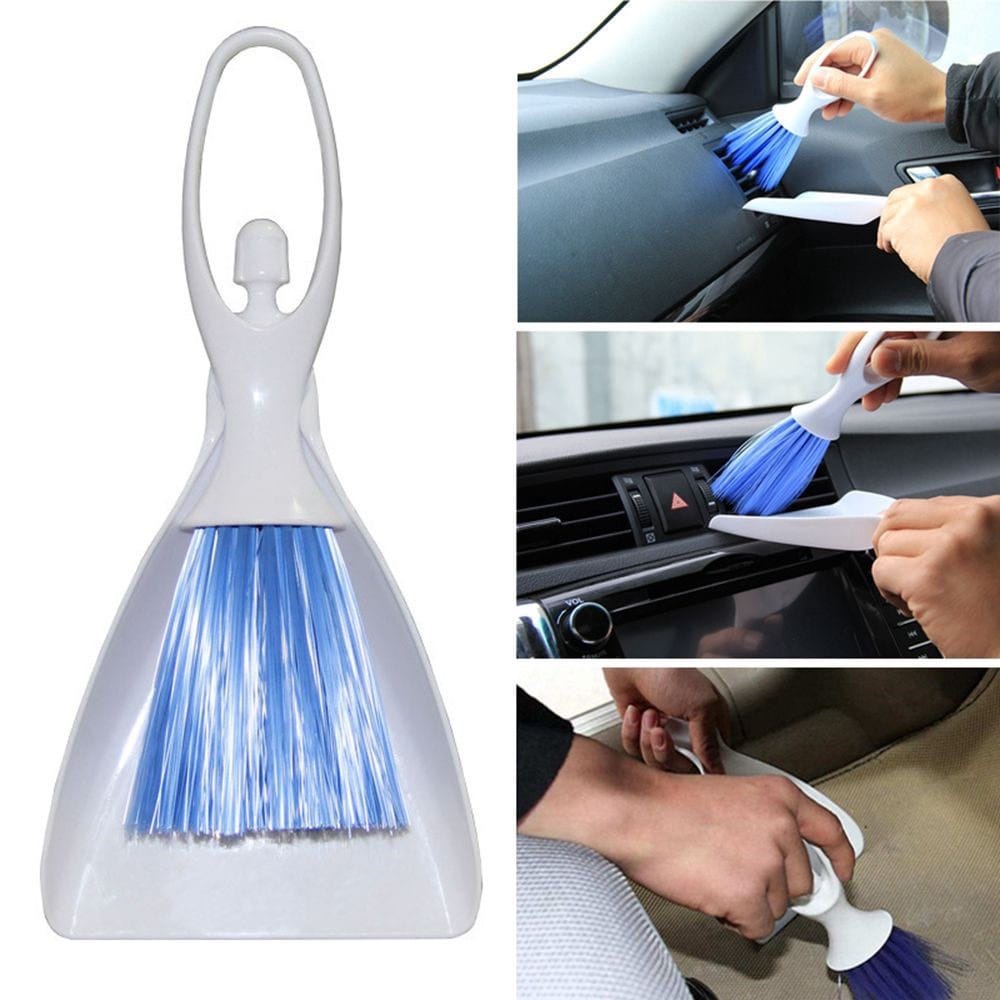 Bộ chổi kèm xẻng đa năng quét ban thờ, vệ sinh nội thất ô tô, làm sạch bàn phím máy tính. (MS61)