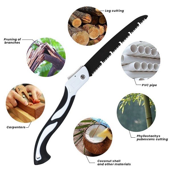 Cưa cầm tay gấp gọn lưỡi thép hợp kim SK5 Siêu Sắc