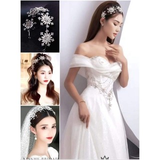 cài đá sang chảnh cài tóc cô dâu