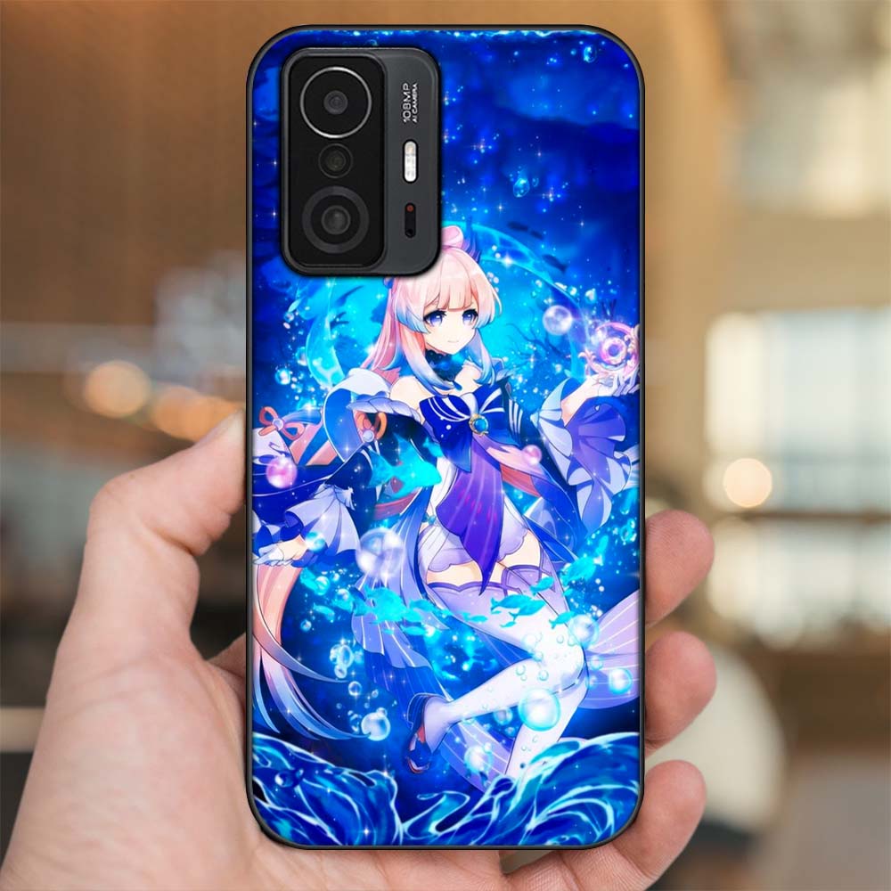 Ốp lưng Xiaomi 11T Pro 5G viền đen in hình Sangonomiya Kokomi Genshin Impact