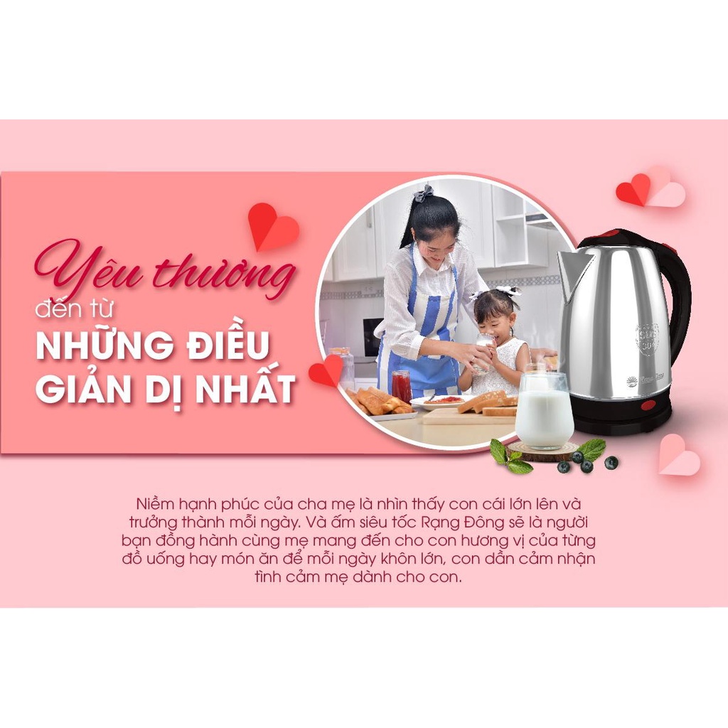 Ấm đun siêu tốc Rạng Đông AST18T1 - 1.8 Lít