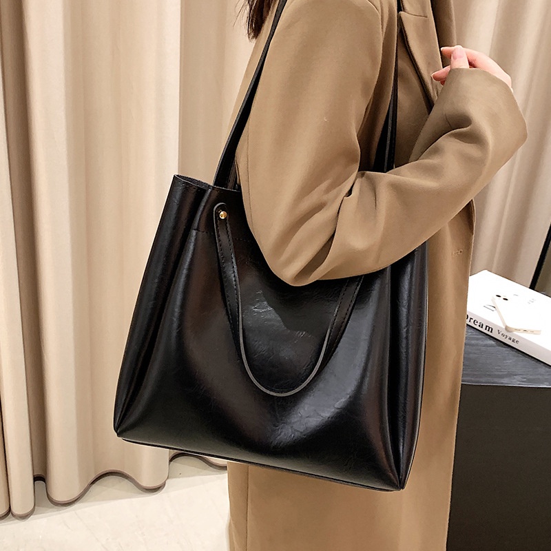 Túi Đeo Vai Da pu Sức Chứa Lớn Phong Cách Cổ Điển Cho Nữ