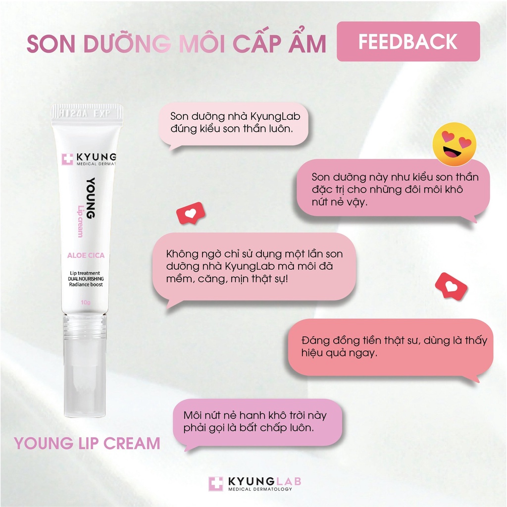Son dưỡng ẩm, căng mọng, phục hồi da môi KyungLab Young Lip