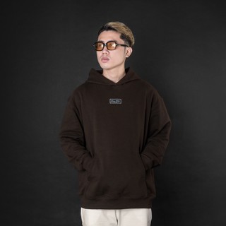 Grimm DC Vietmade box logo Hoodie (nỉ chân cua) // Dark Brown