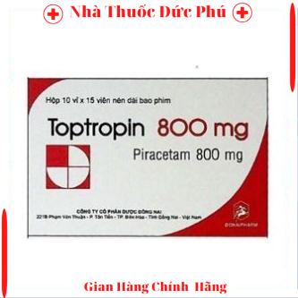 Toptropin - Piracetam giúp lưu thông máu đưa máu lên não - Hộp 150v b .