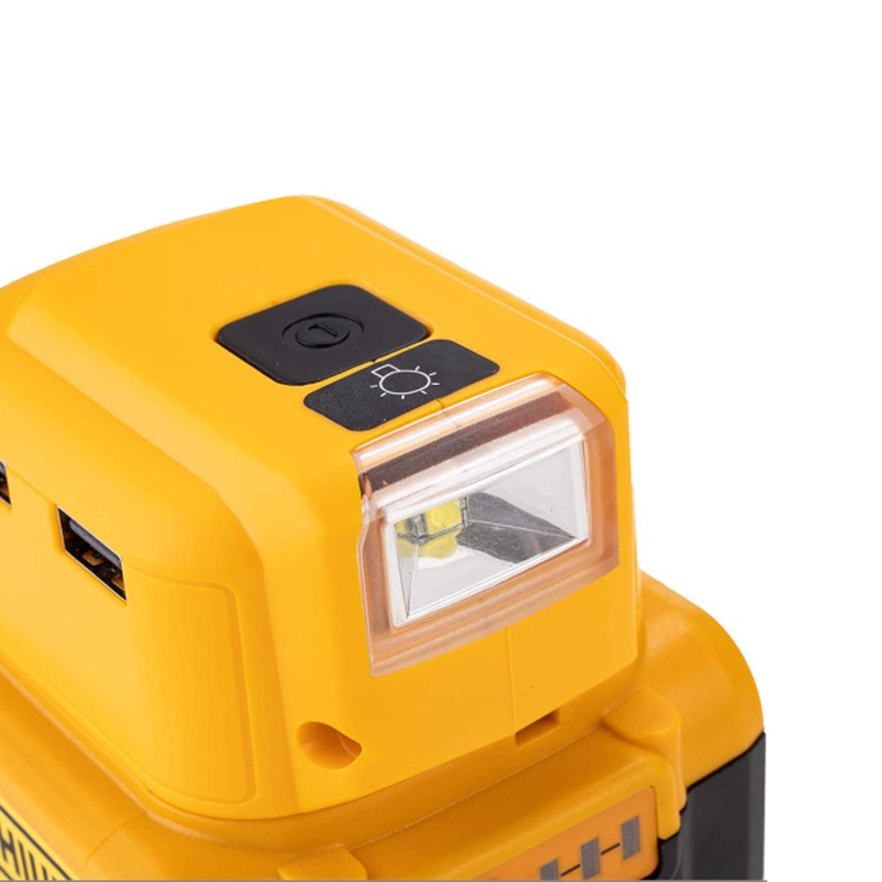 Bộ chuyển đổi Zwinky Dewalt, đầu ra USB 5V 2.1A, đầu ra type-C, có đèn Led,dùng với pin Dewalt 14.4V - 20V