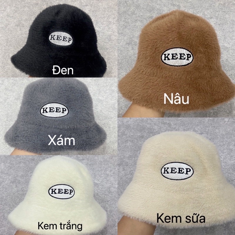 Mũ vành lông thêu chữ xịn sò nhiều mẫu hót hít