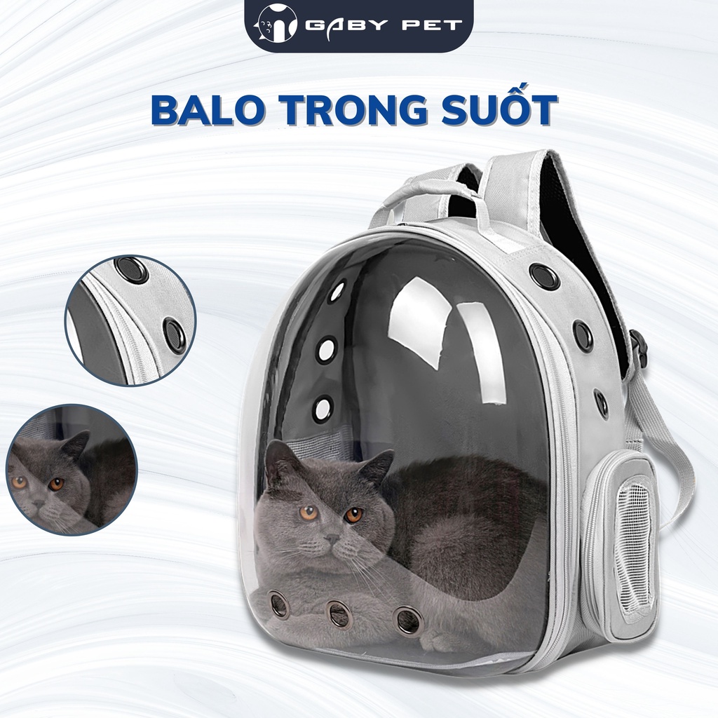 Balo Mèo Kiểu Dáng Trong Suốt Gaby Pet, Balo Đựng Mèo
