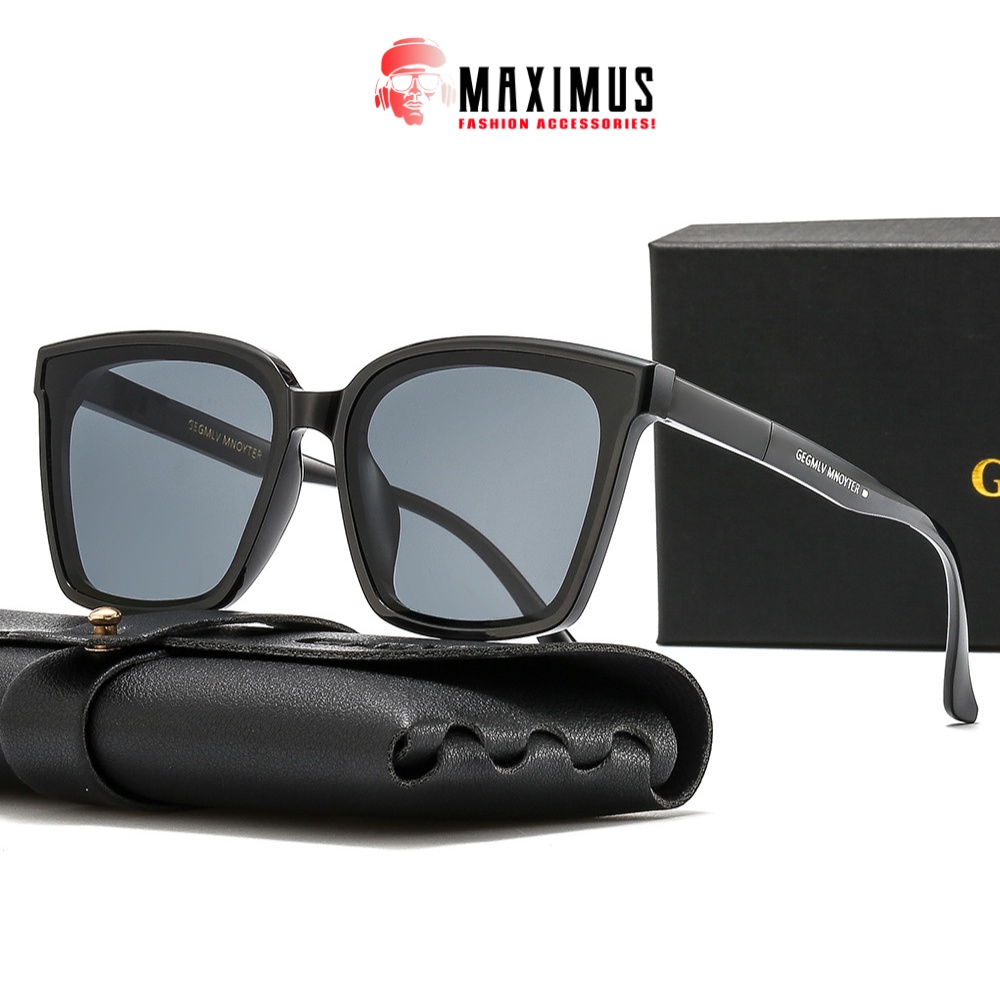 Kính mát gọng vuông thiết kế mắt đen sang trọng dành cho nam và nữ MxM55hk