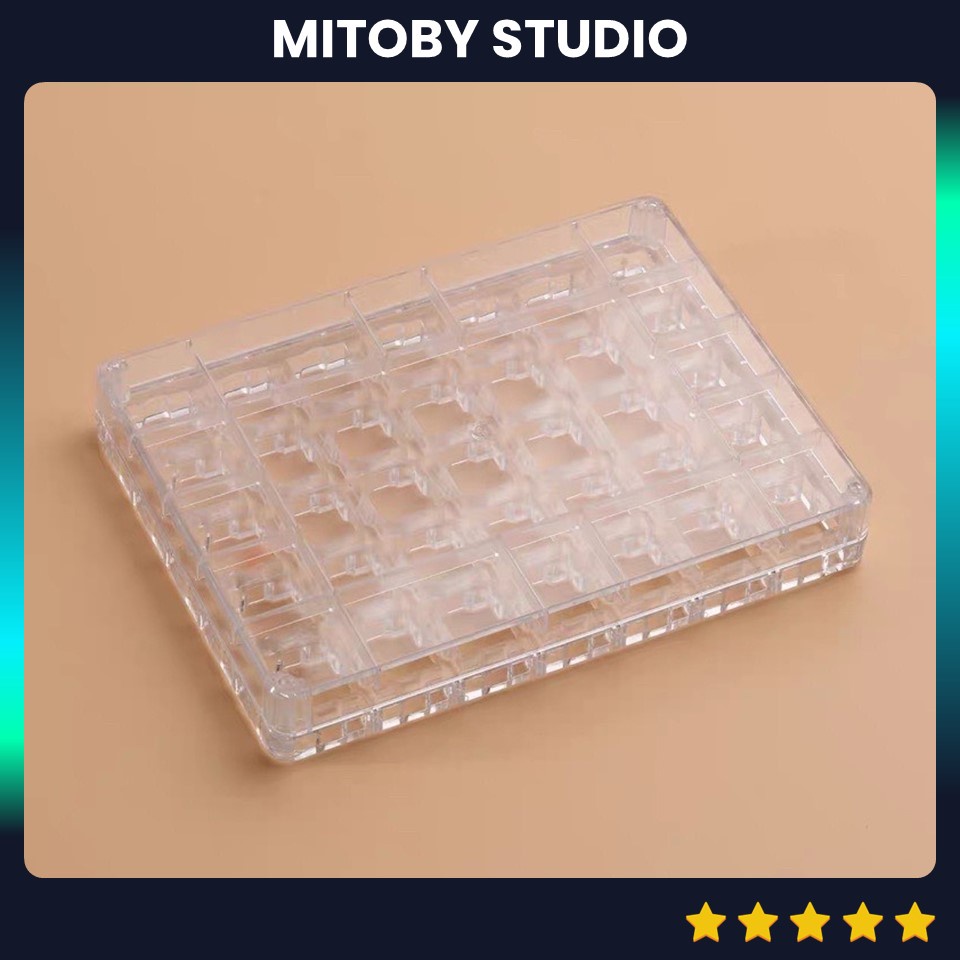 Switch Tester Mica Switch Base Đế gắn switch bàn phím cơ nhiều kích thước 16 25 36 60 104 slot - Mitoby Studio