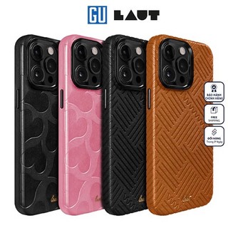Ốp laut motif for iphone 14 pro/ 14 pro max khung tpu dễ tháo lắp, phủ da thuần chay pu êm ái sang bền chống sốc 3m