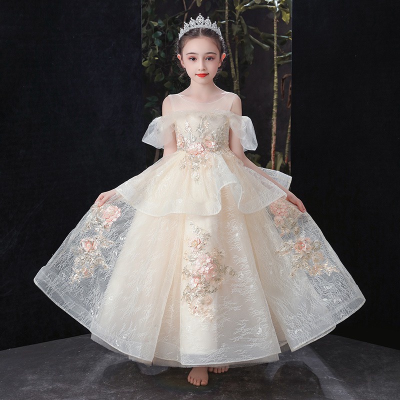 Váy Công Chúa Cho Bé Gái, Đầm Dạ Hội Cao Cấp Mẫu Sang Trọng Dây Treo Sàn Catwalk