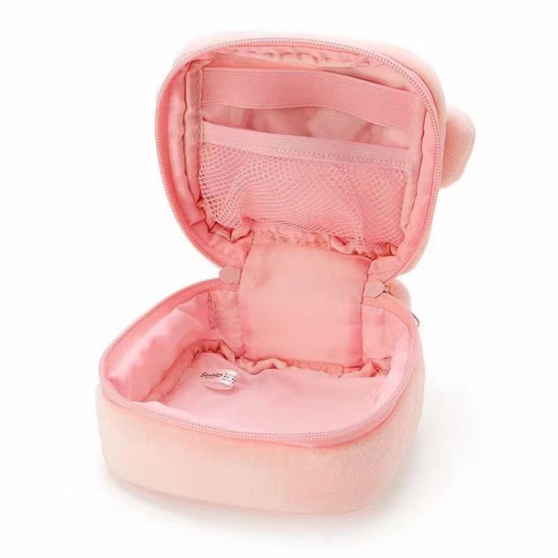 Sanrio Túi Đựng Mỹ Phẩm Bằng Vải Bông Họa Tiết Thỏ Cinnamoroll Dễ Thương Thời Trang Cho Nữ