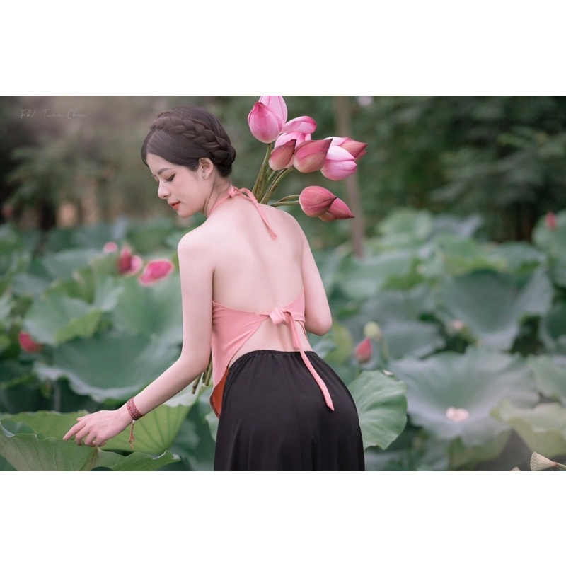 set yếm hồng kèm váy đụp | BigBuy360 - bigbuy360.vn