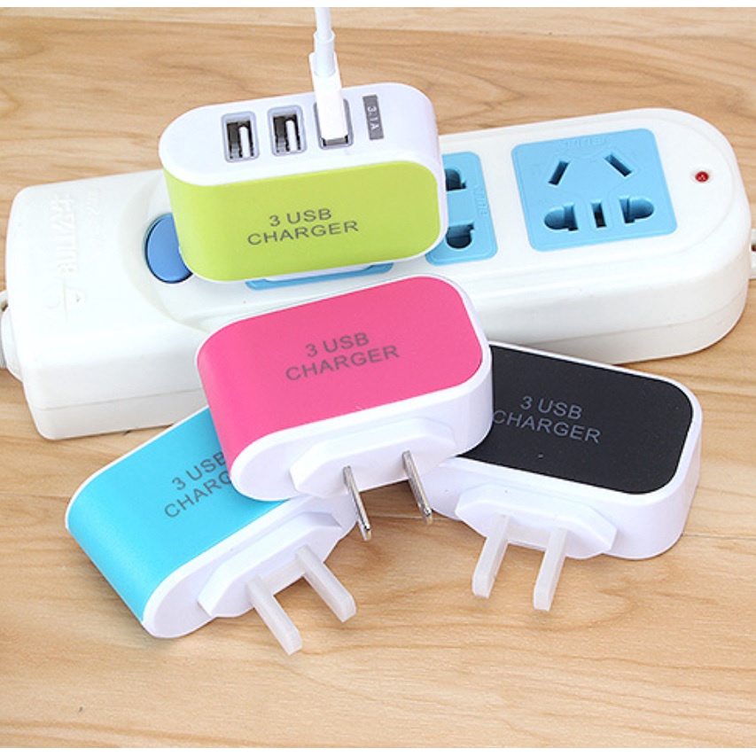 Cóc Sạc Điện Thoại Nhanh 3 Cổng 3A Siêu Rẻ Phù Hợp Nhiều Loại Thiết Bị Điện Tử – Củ Sạc Điện Thoại Thông Minh
