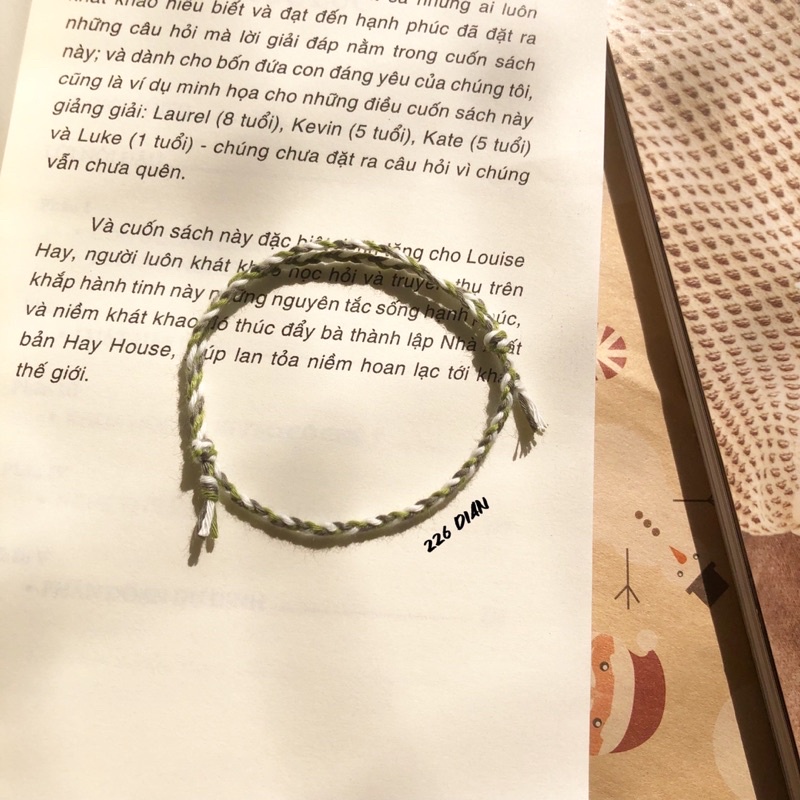 Vòng tay, vòng chân nam nữ bính nhỏ thắt nút 2 bên