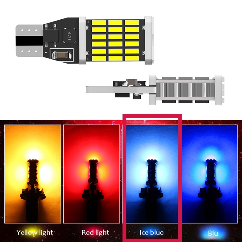 Set 2 Bóng Đèn LED T15 W16W 921 912 T16 902 Công Suất Cao 45 4014SMD 1200LM Siêu Sáng Cho Xe Hơi