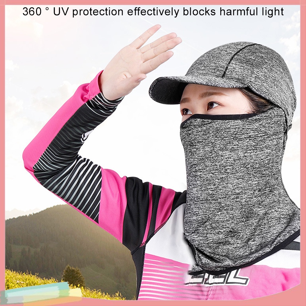 Mũ đội chống nắng có vành kèm khẩu trang che mặt cổ dành cho người đi xe đạp