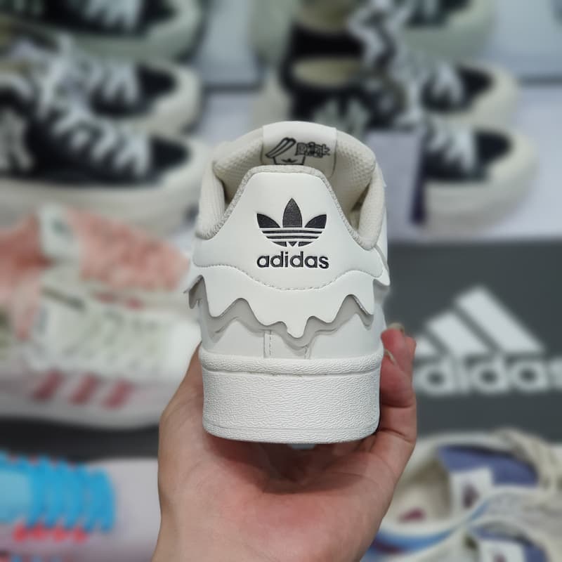 Giày thể thao adidas superstar màu trắng kem bản SC nam nữ full box bill hot trend 2022