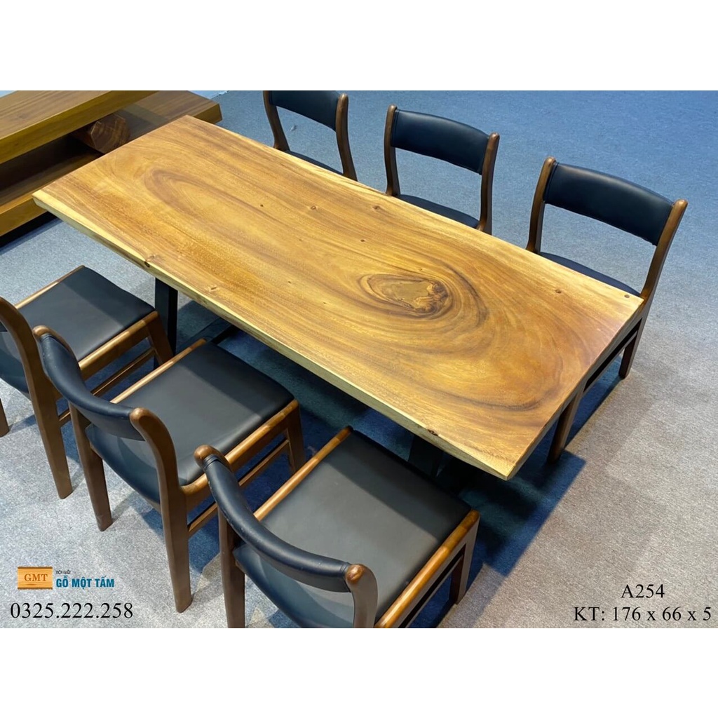 Bàn Cafe Gỗ Me Tây, Bàn Sân Vườn Gỗ Me Tây Dài 1,76m Rộng 66cm Dày 5cm