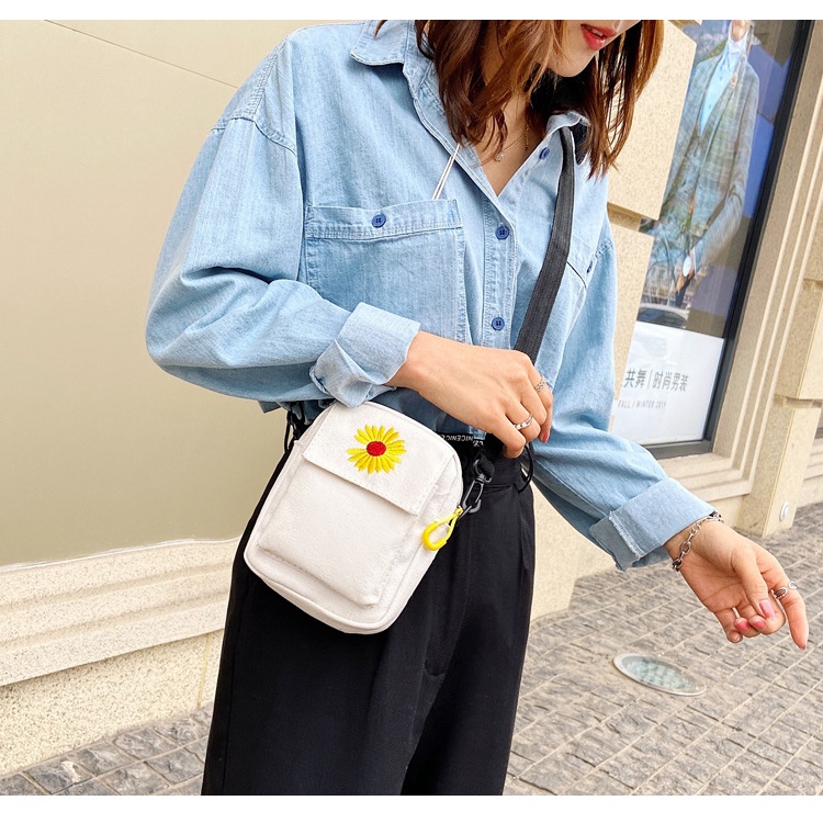 Túi đeo chéo mini vải bố phong cách hàn quốc dễ thương giá rẻ AVAI STORE TV223