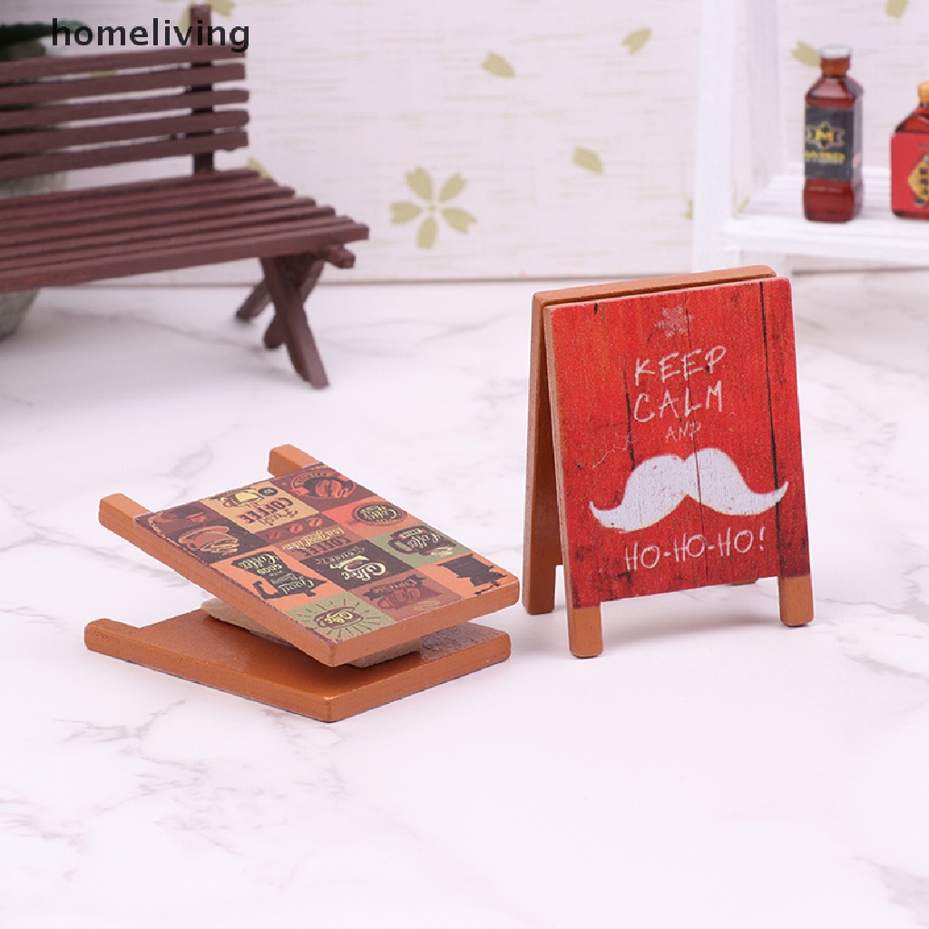 1 Mô Hình Bảng Hiệu Quán Cà Phê / Bánh Ngọt Tỉ Lệ 1: 12 Trang Trí Nhà Búp Bê DIY